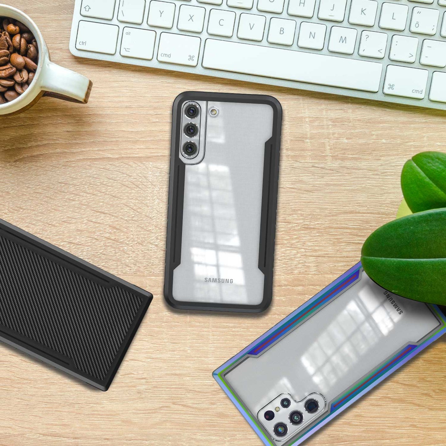 Tough On Samsung Galaxy S22 Ultra 5G Case Iron Shield Carbon Fiber