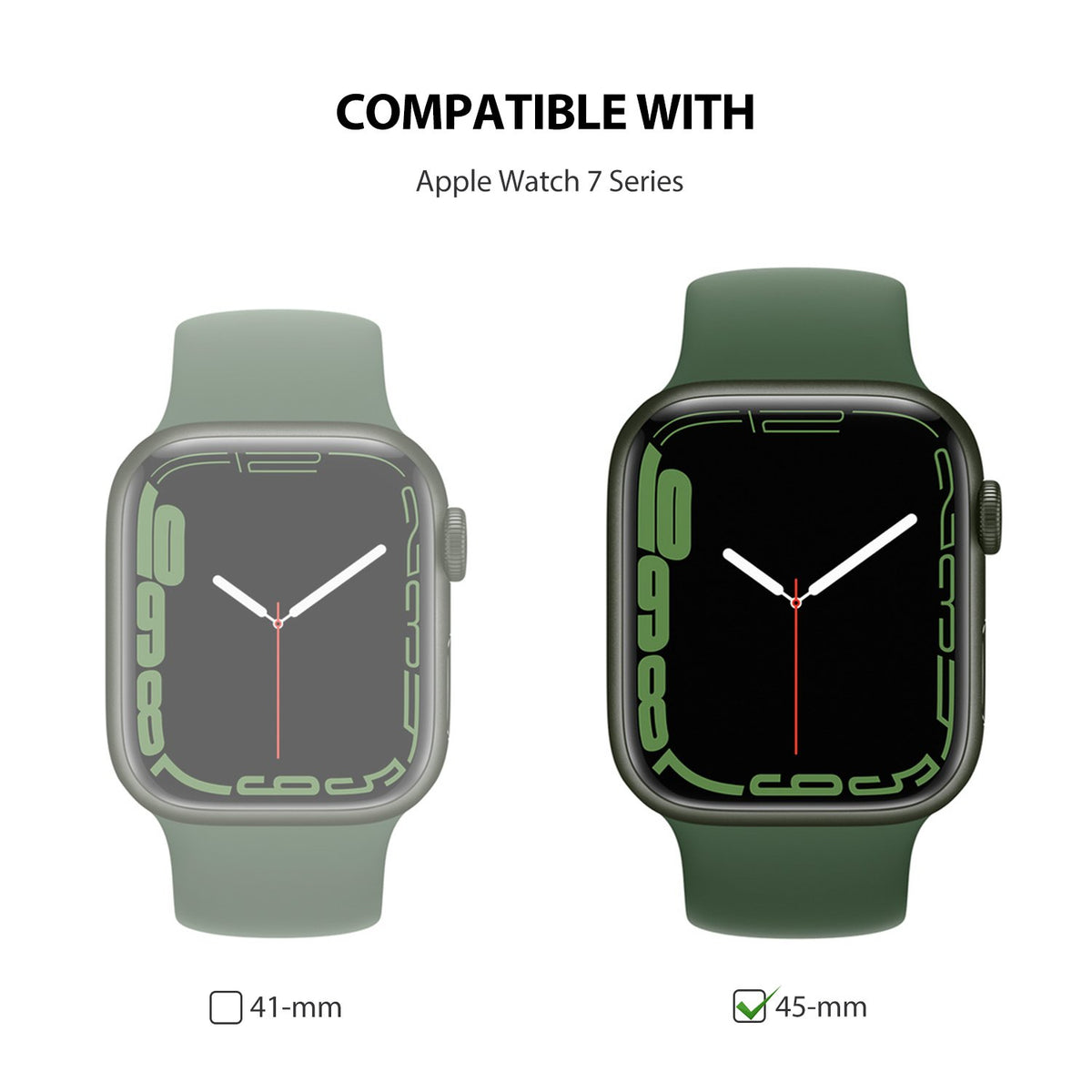 Tough On Apple Watch Series 8 / 7 45mm Screen Protector Nano Xtreme Guard Black - Toughonstore