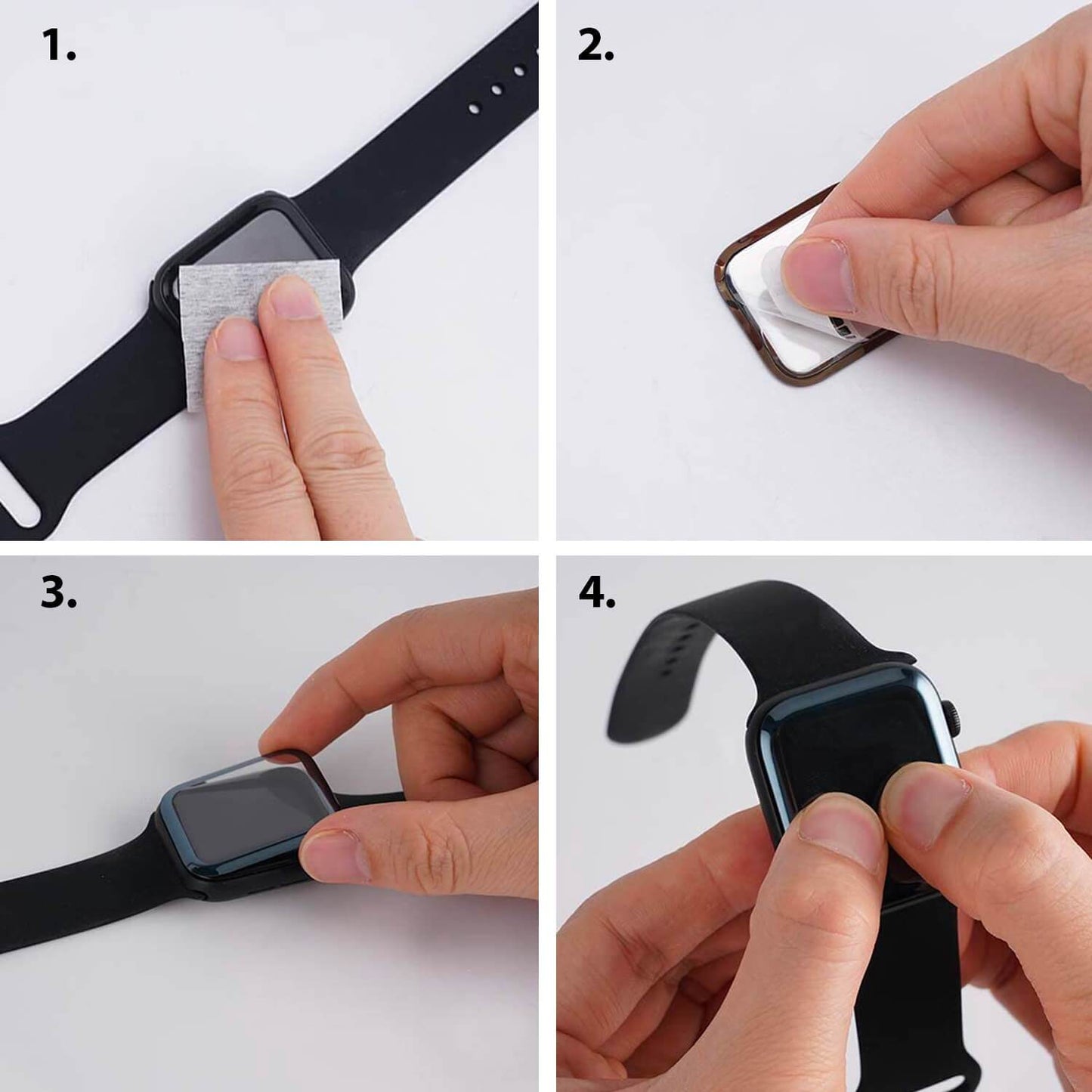 Tough On Apple Watch Series 8 / 7 45mm Screen Protector Nano Xtreme Guard Black - Toughonstore