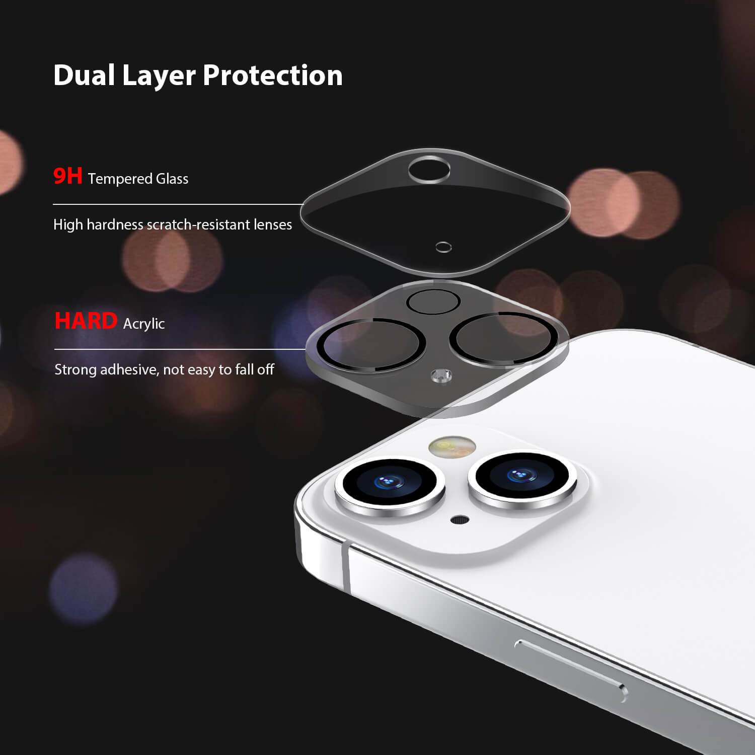 Tough On iPhone 13 Rear Camera Protector Tempered Glass - Toughonstore