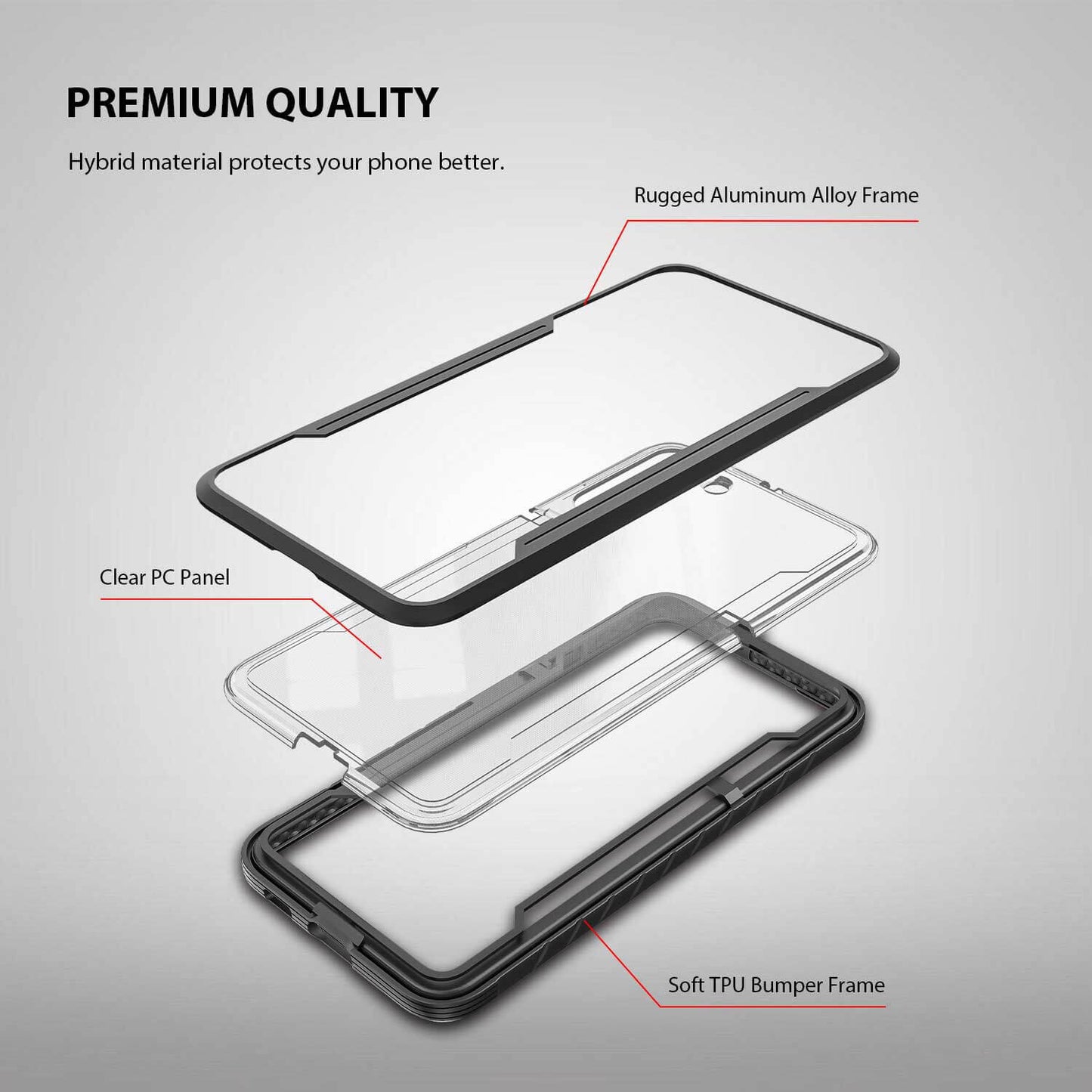 Tough On Samsung Galaxy S22 5G Case Iron Shield Black