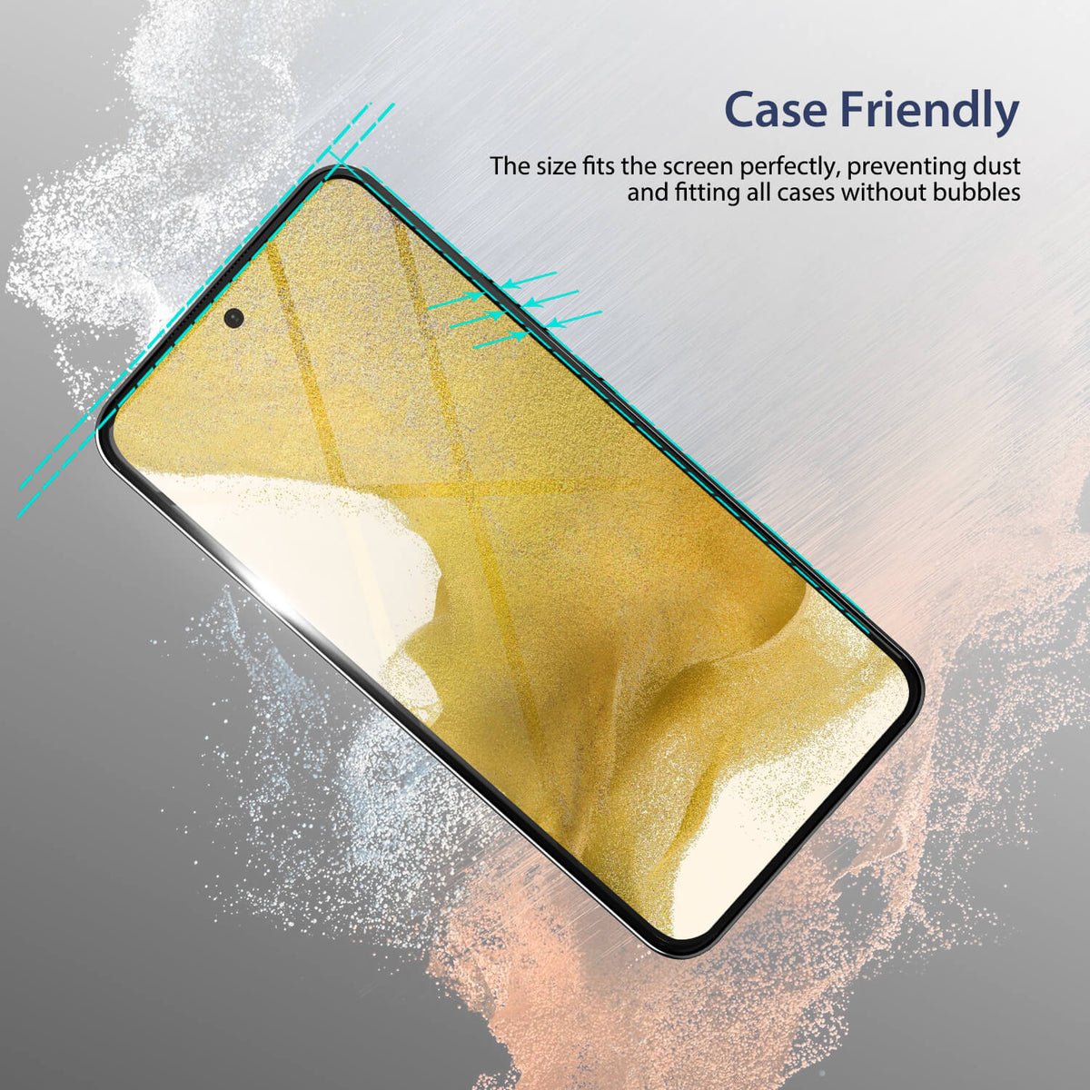 Tough On Samsung Galaxy S22 Plus 5G Tempered Glass Screen Protector Black