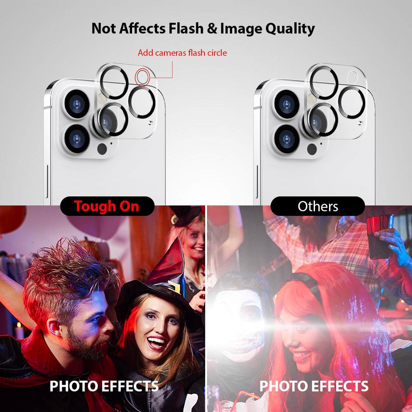 Tough On iPhone 13 Pro Rear Camera Protector Tempered Glass - Toughonstore