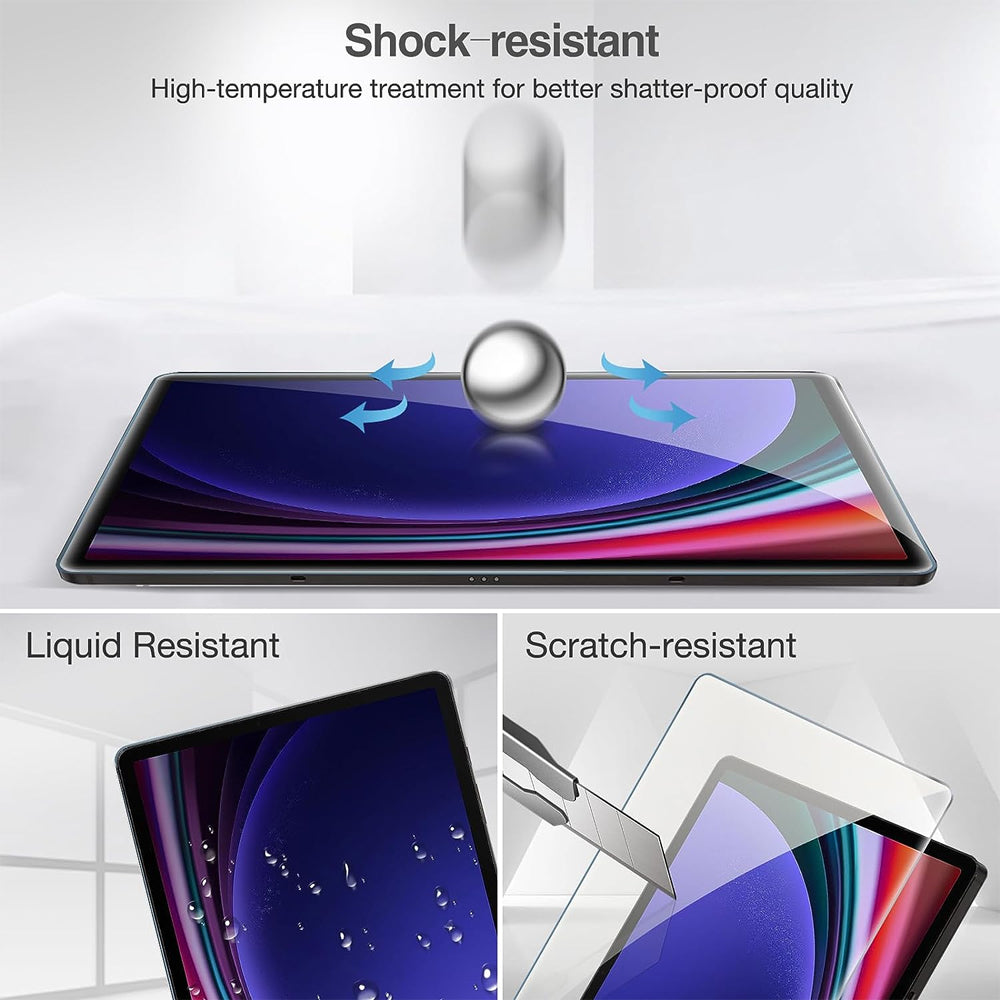 Tough On Samsung Galaxy Tab S10+ / S9+/ S8+/ S7 FE / S7+ Premium Tempered Glass Screen Protector