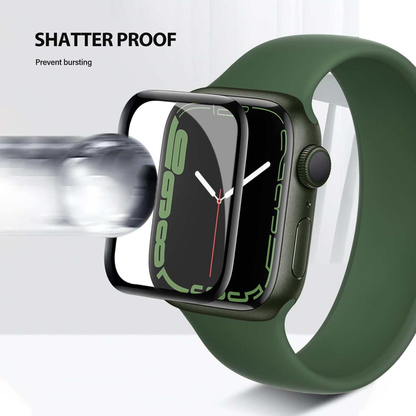 Tough On Apple Watch Series 8 / 7 45mm Screen Protector Nano Xtreme Guard Black - Toughonstore