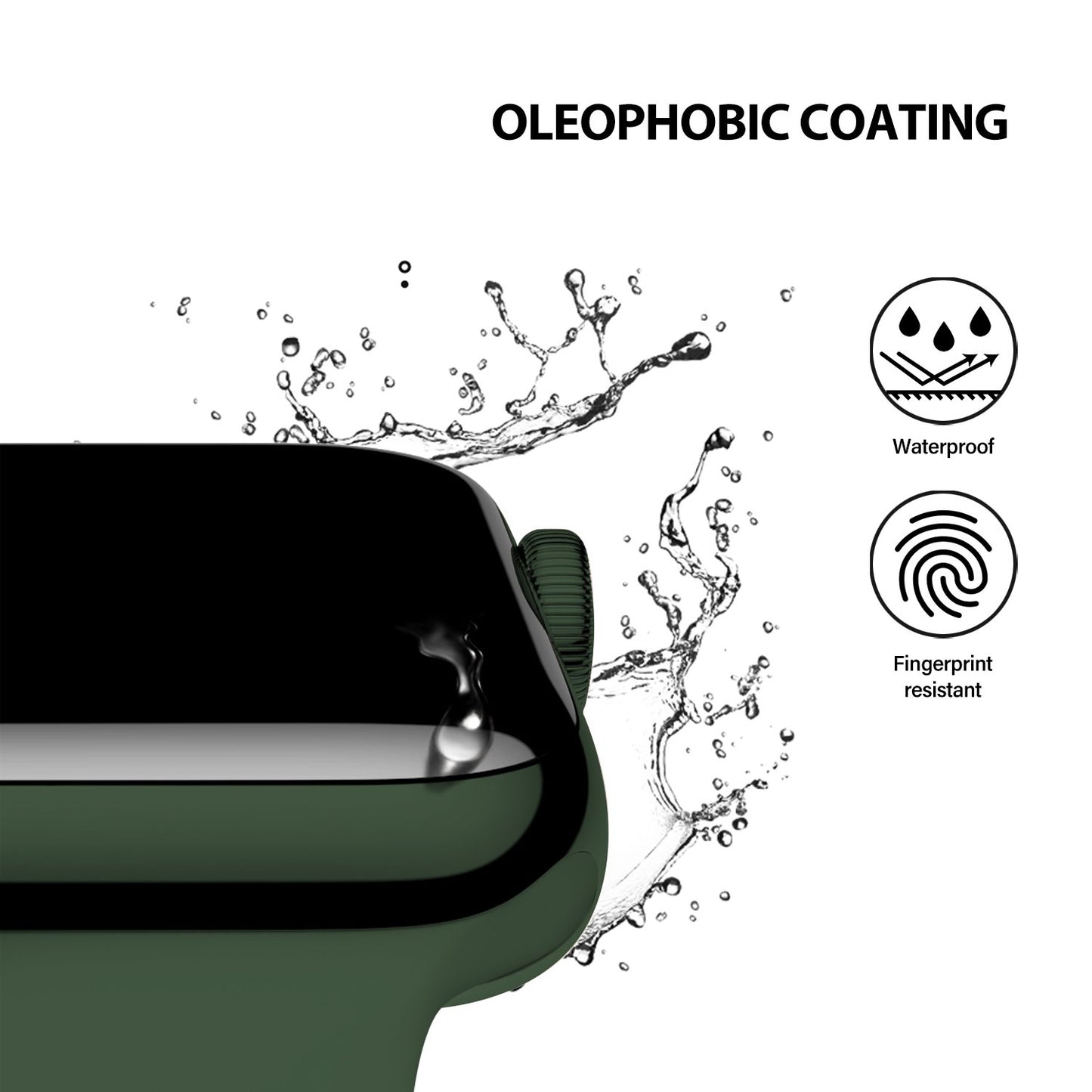 Tough On Apple Watch Series 8 / 7 45mm Screen Protector Nano Xtreme Guard Black - Toughonstore