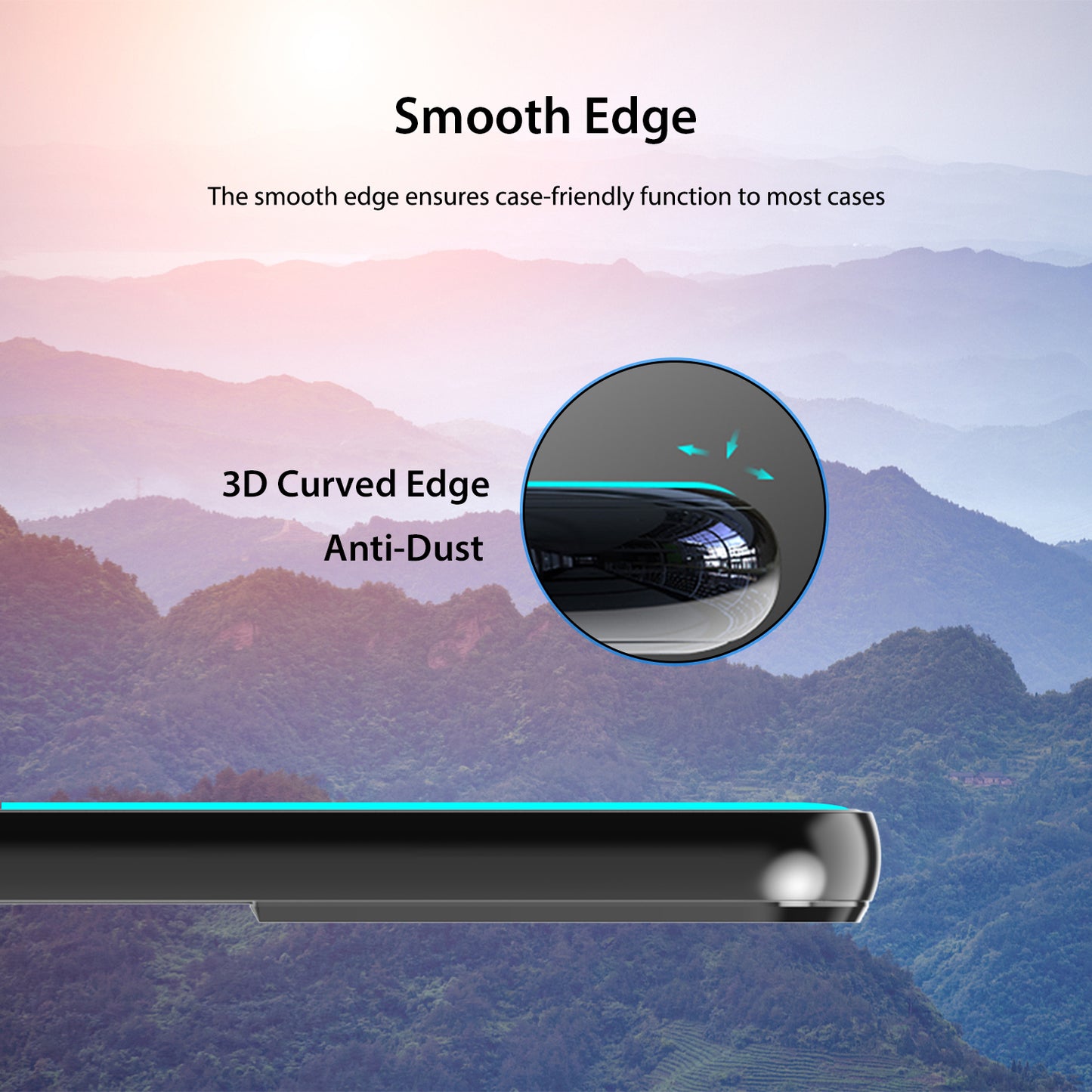 Tough On Samsung Galaxy S21 FE 5G Screen Protector 2.5D Tempered Glass Black