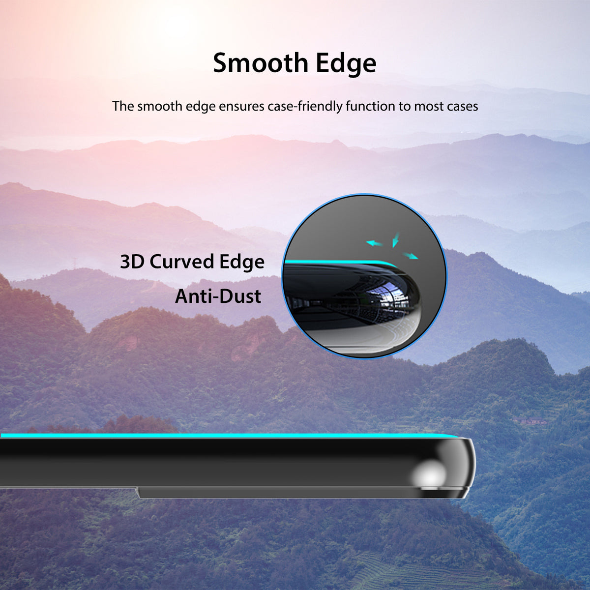 Tough On Samsung Galaxy S21 FE 5G Screen Protector 2.5D Tempered Glass Black