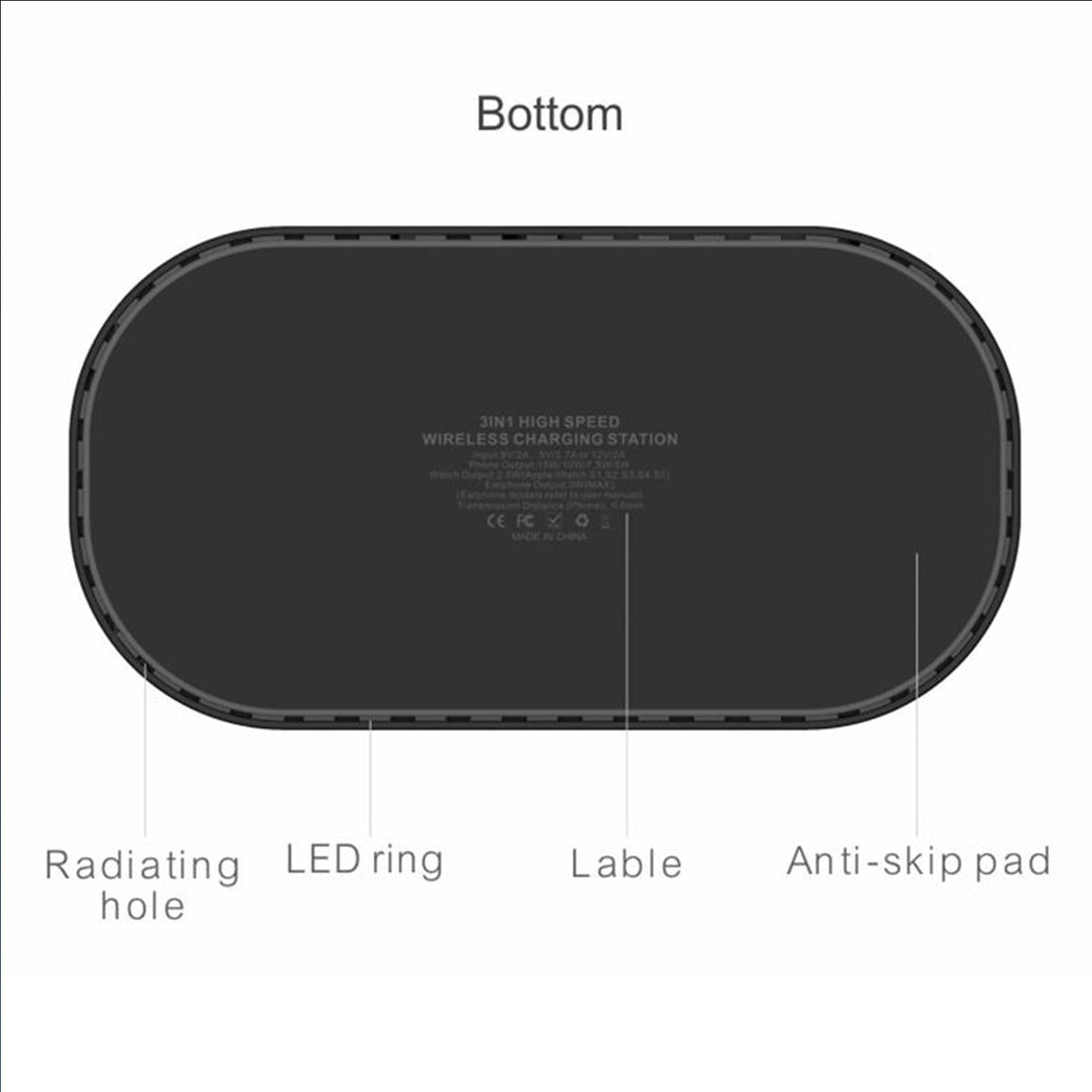 Tough On 3-in-1 Wireless Charger Stand for iPhone, Apple Watch & AirPods
