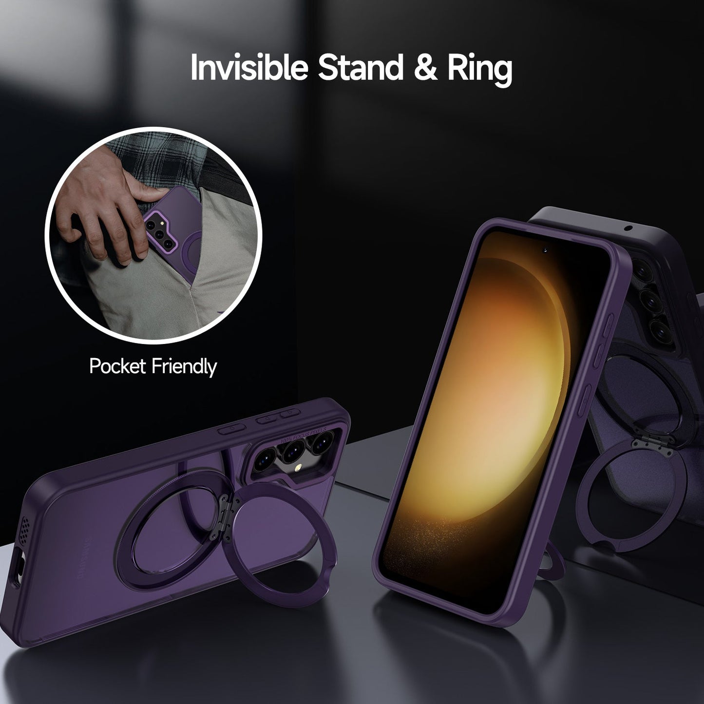 Tough On Samsung Galaxy S23 FE Case 360° Rotate Stand With MagSafe