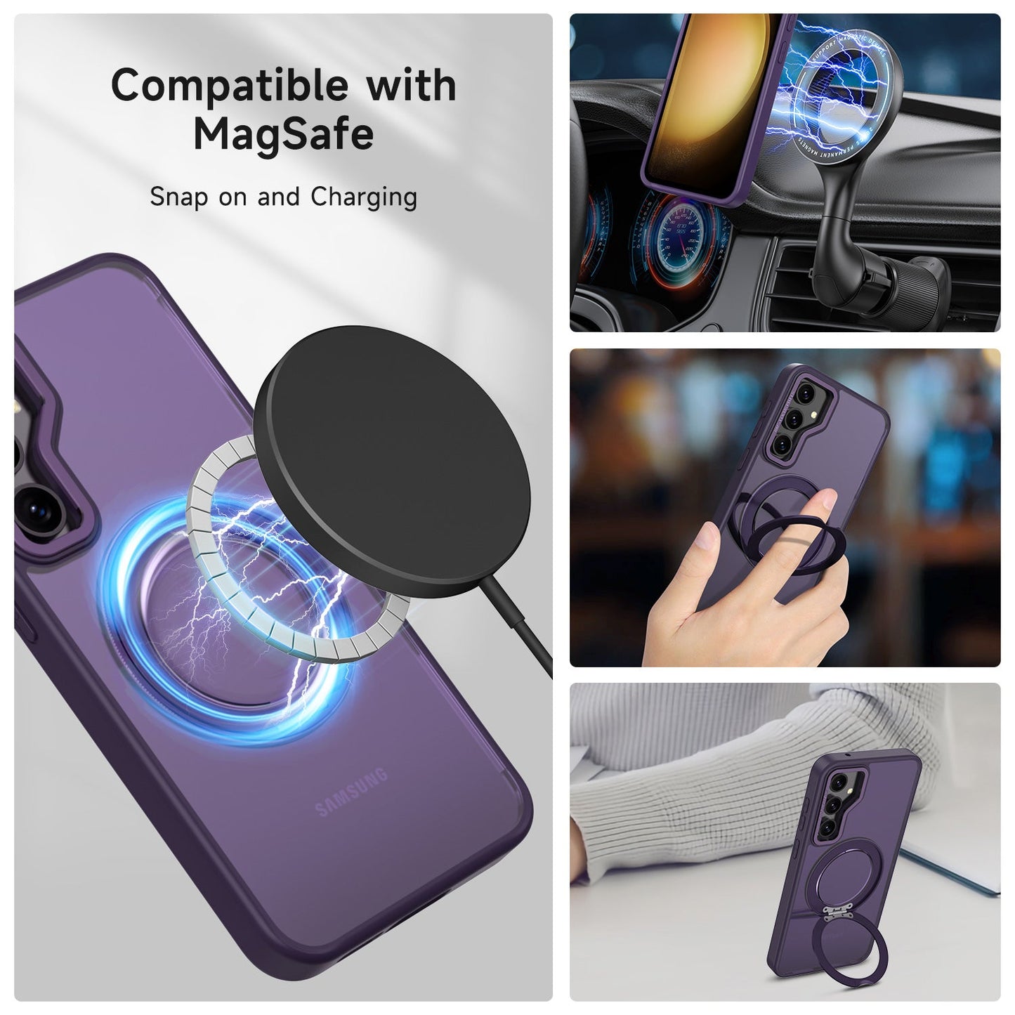 Tough On Samsung Galaxy S23 FE Case 360° Rotate Stand With MagSafe