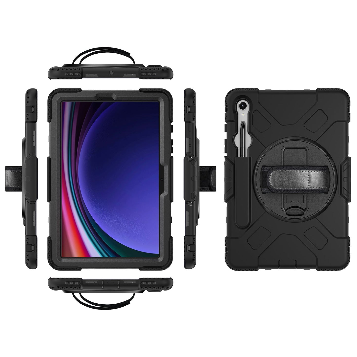 Tough On Samsung Galaxy Tab S9 / S9 FE Case Rugged Protection Black