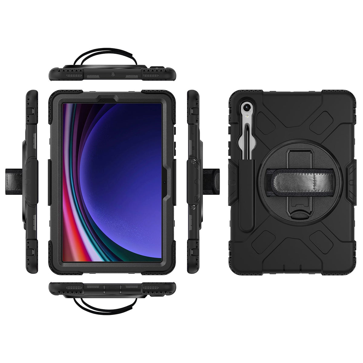 Tough On Samsung Galaxy Tab S9 / S9 FE Case Rugged Protection Black