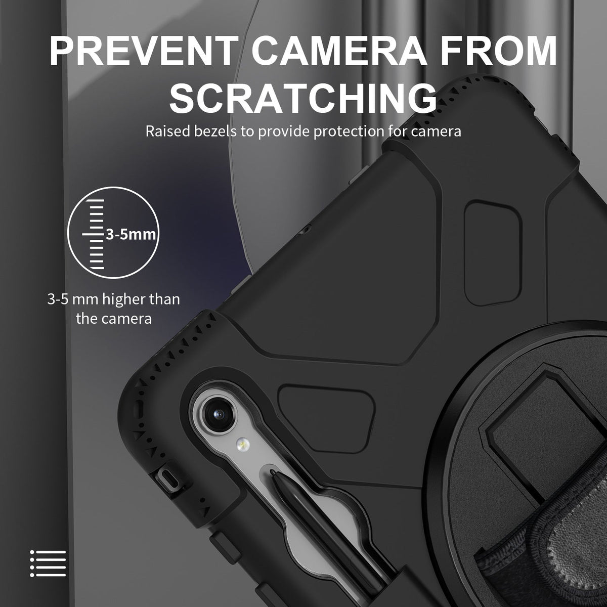 Tough On Samsung Galaxy Tab S9 / S9 FE Case Rugged Protection Black