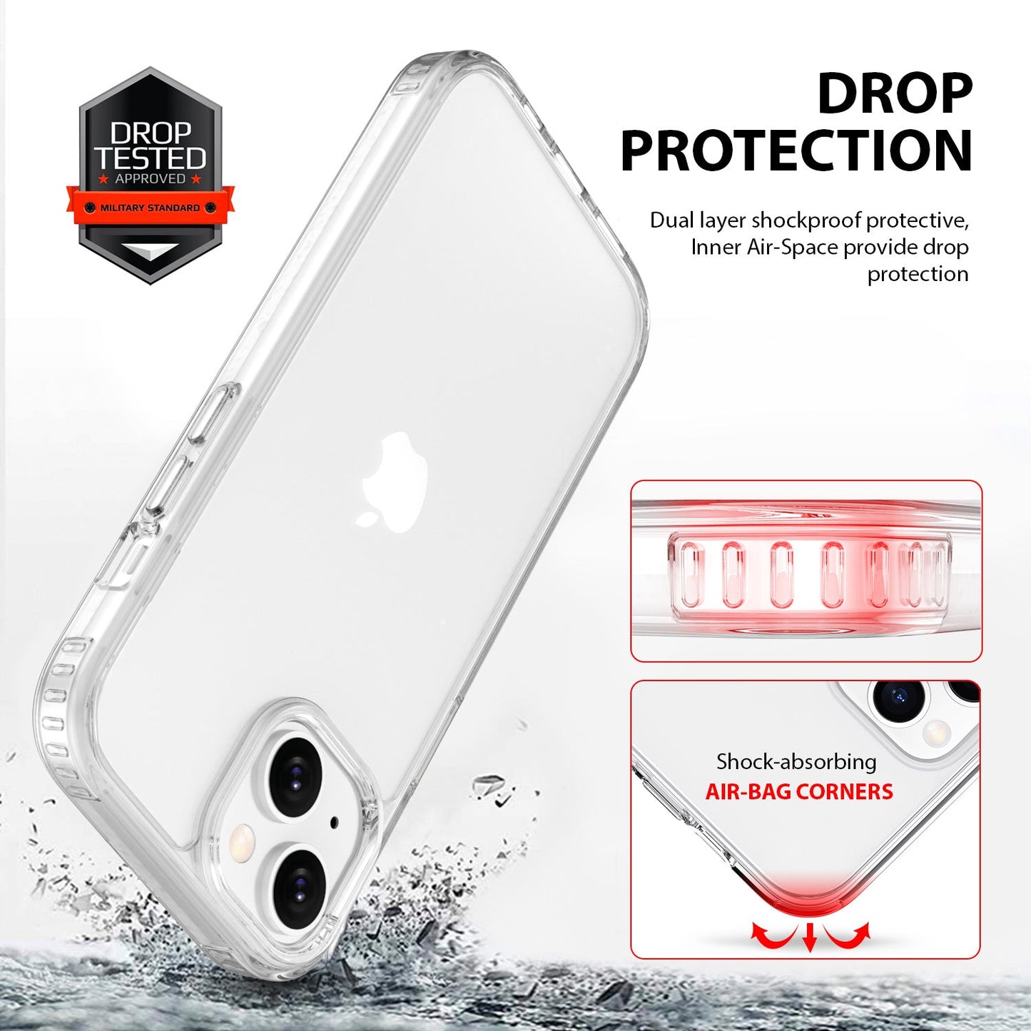 Tough On iPhone 16e / iPhone 15 Case Clear Air