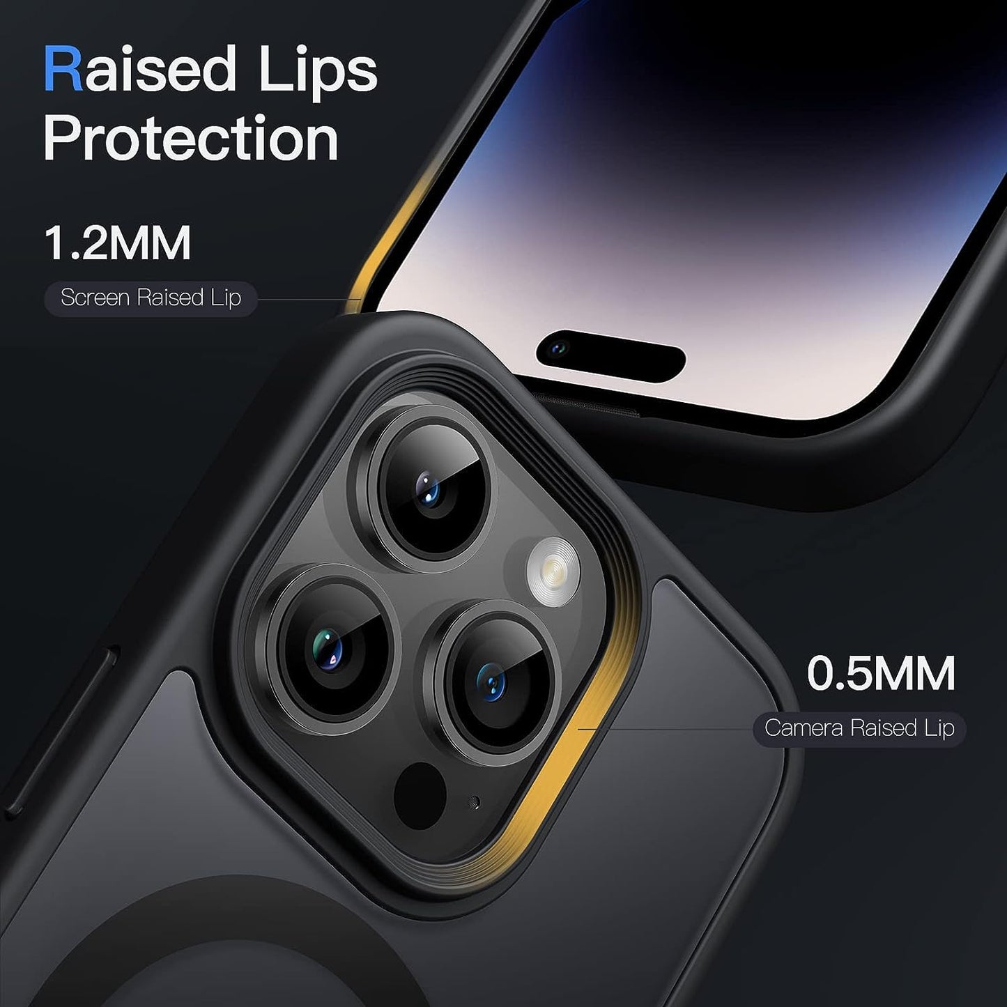 Tough On iPhone 15 Pro Case With MagSafe Matte Black
