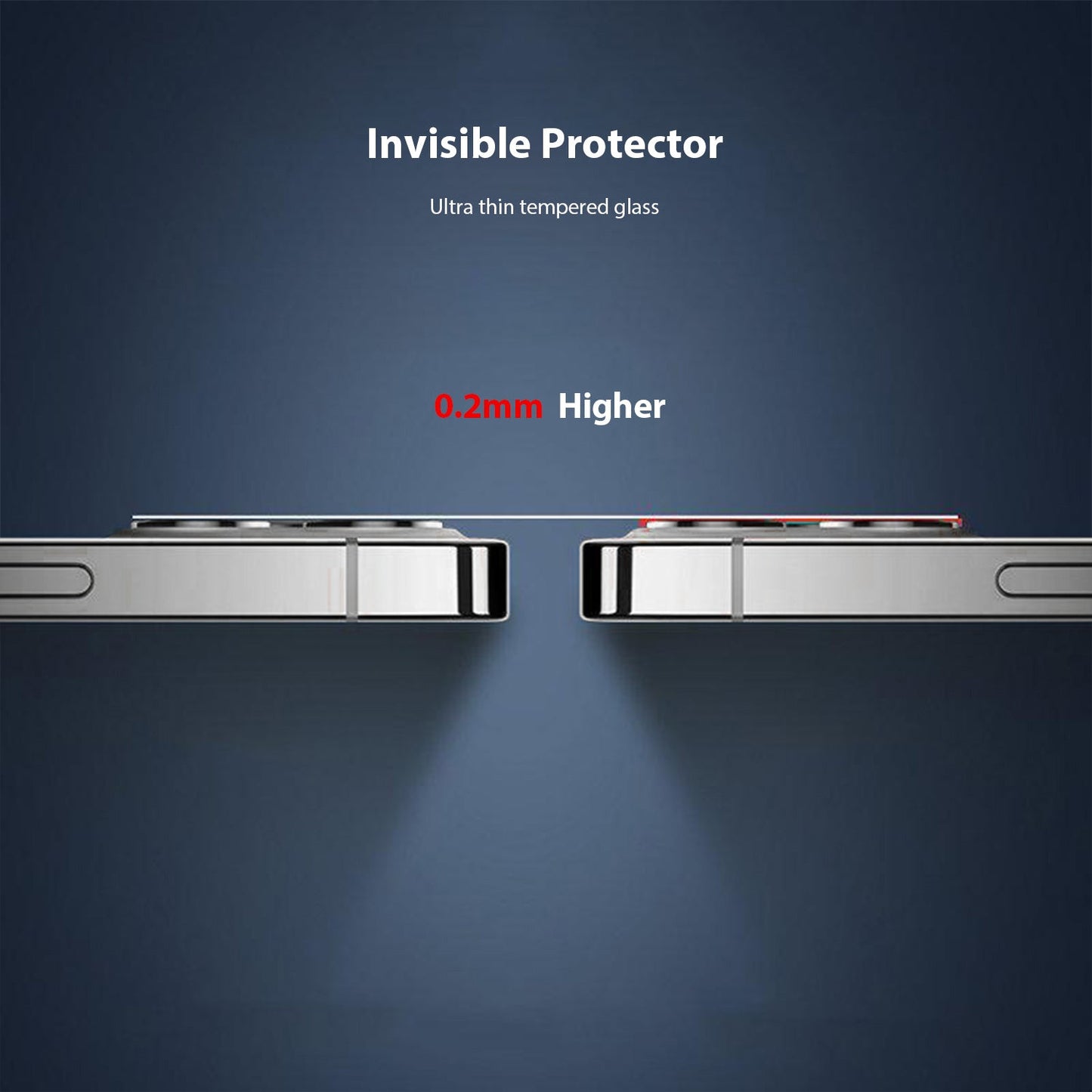 Tough On iPhone 15 Pro Max Camera Protector Metal Tempered Glass Black