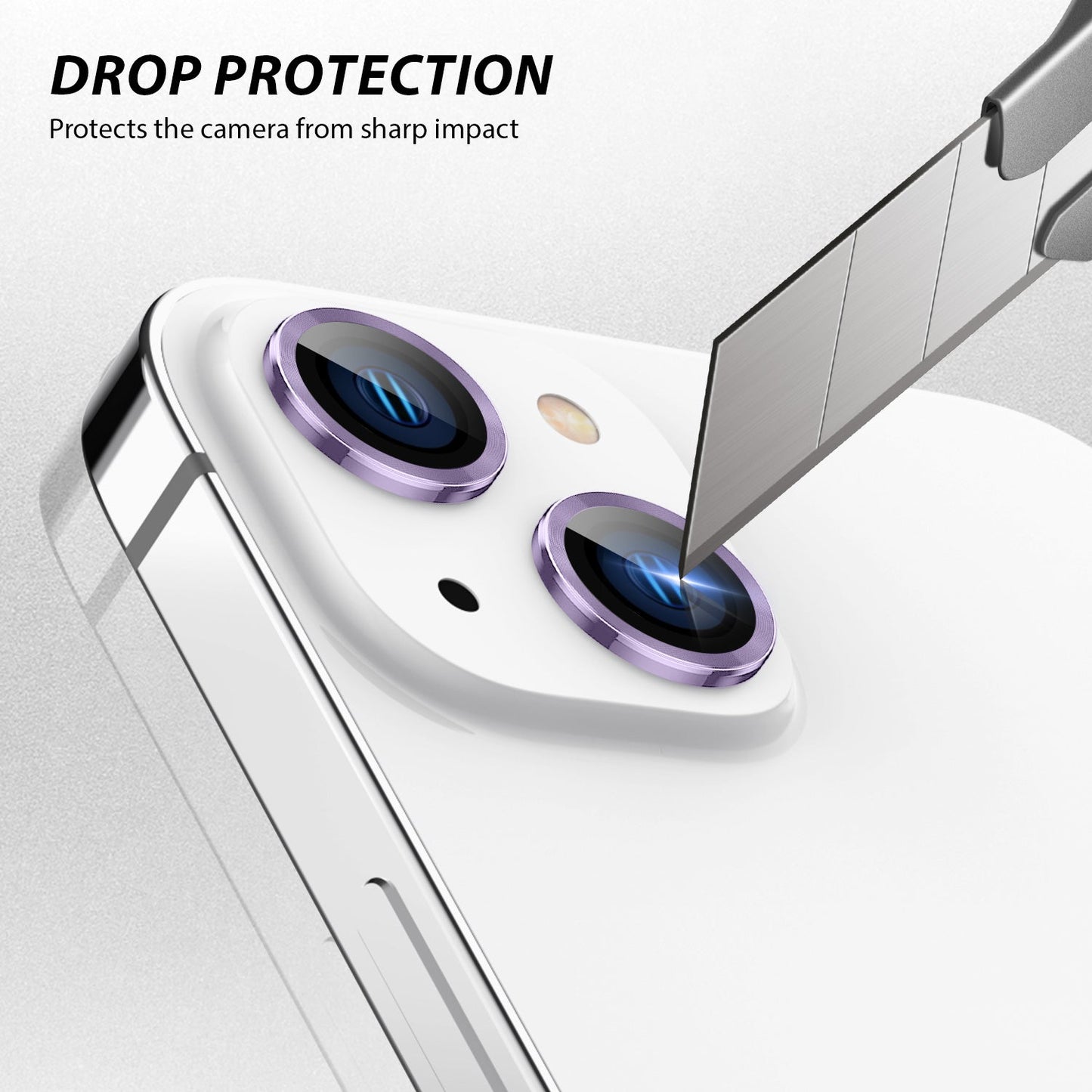 Tough On iPhone 15 Camera lens Protector Tempered Glass Individual Ring