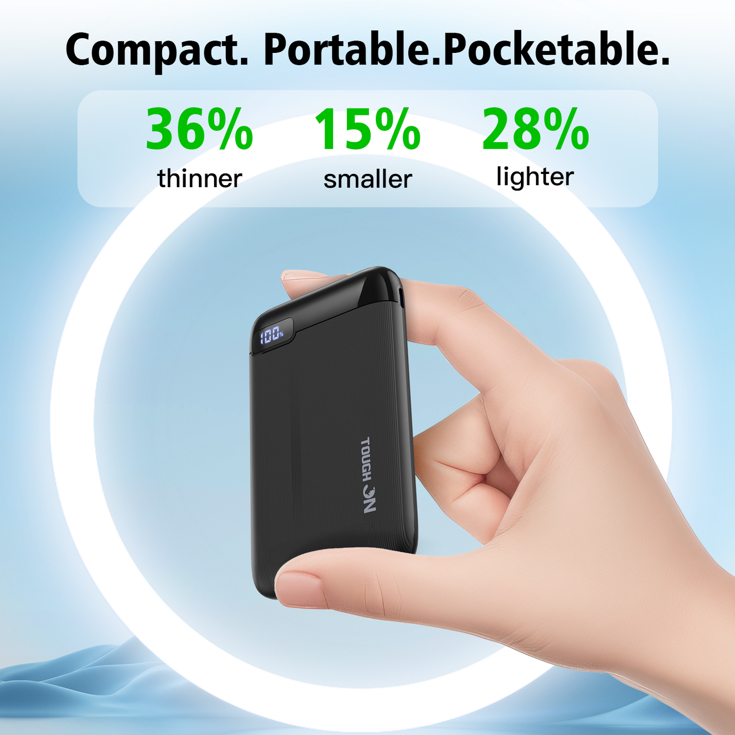 Tough On Portable Power Bank 5000mAh Fast Charger