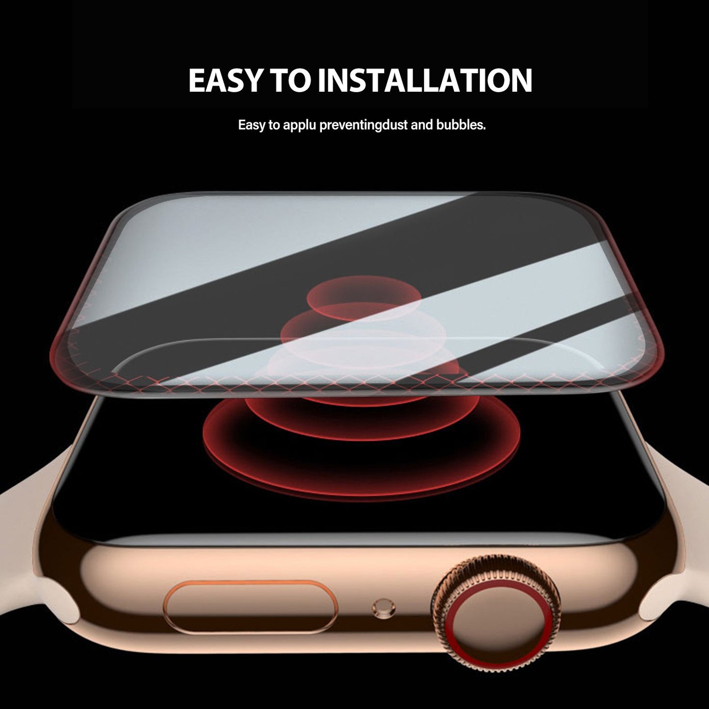 Tough On Apple Watch Series 8 / 7 45mm Screen Protector Nano Xtreme Guard Black - Toughonstore