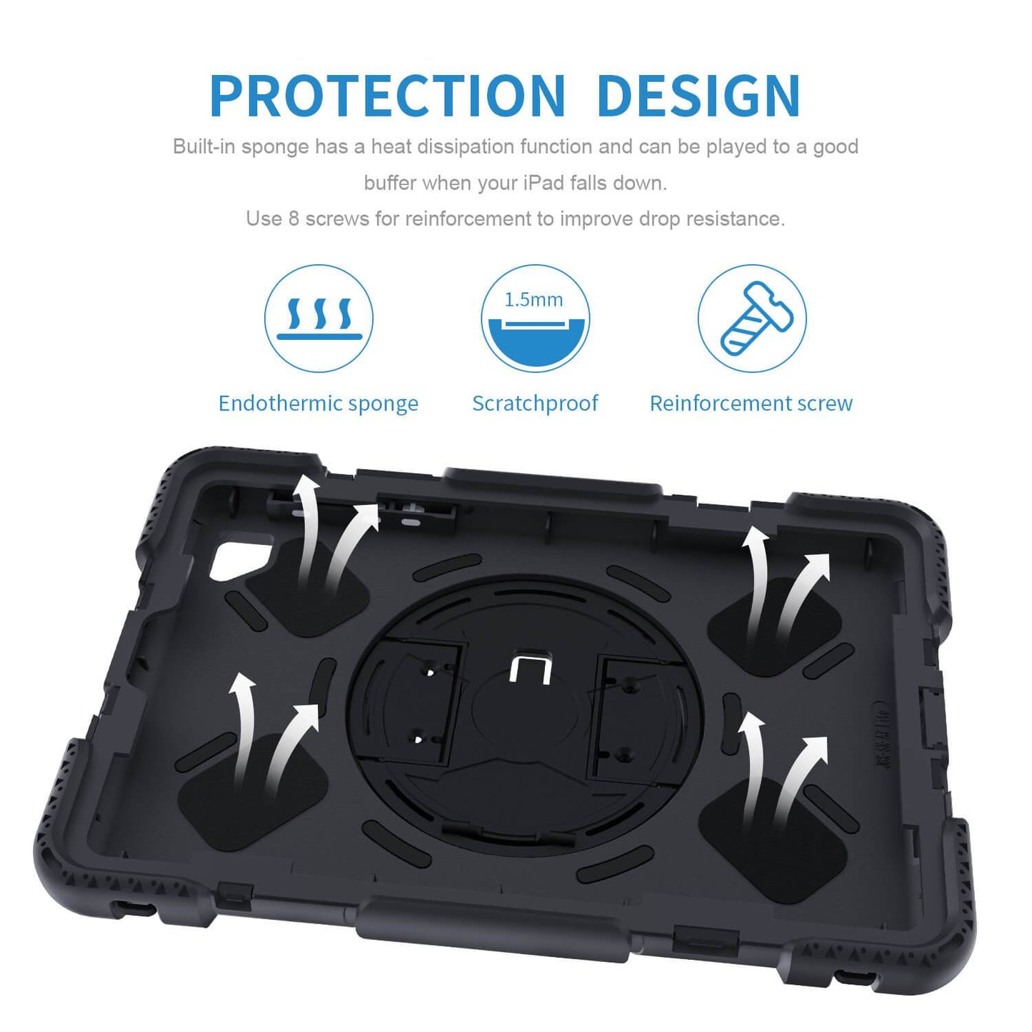 Tough On Samsung Galaxy Tab A7 Lite Case Rugged Protection Black - Toughonstore