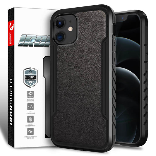 Tough On iPhone 11 Case Iron Shield Prime Leather Black