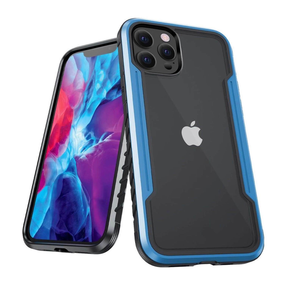 iPhone 12 / iPhone 12 Pro Case Tough On Iron Shield Blue