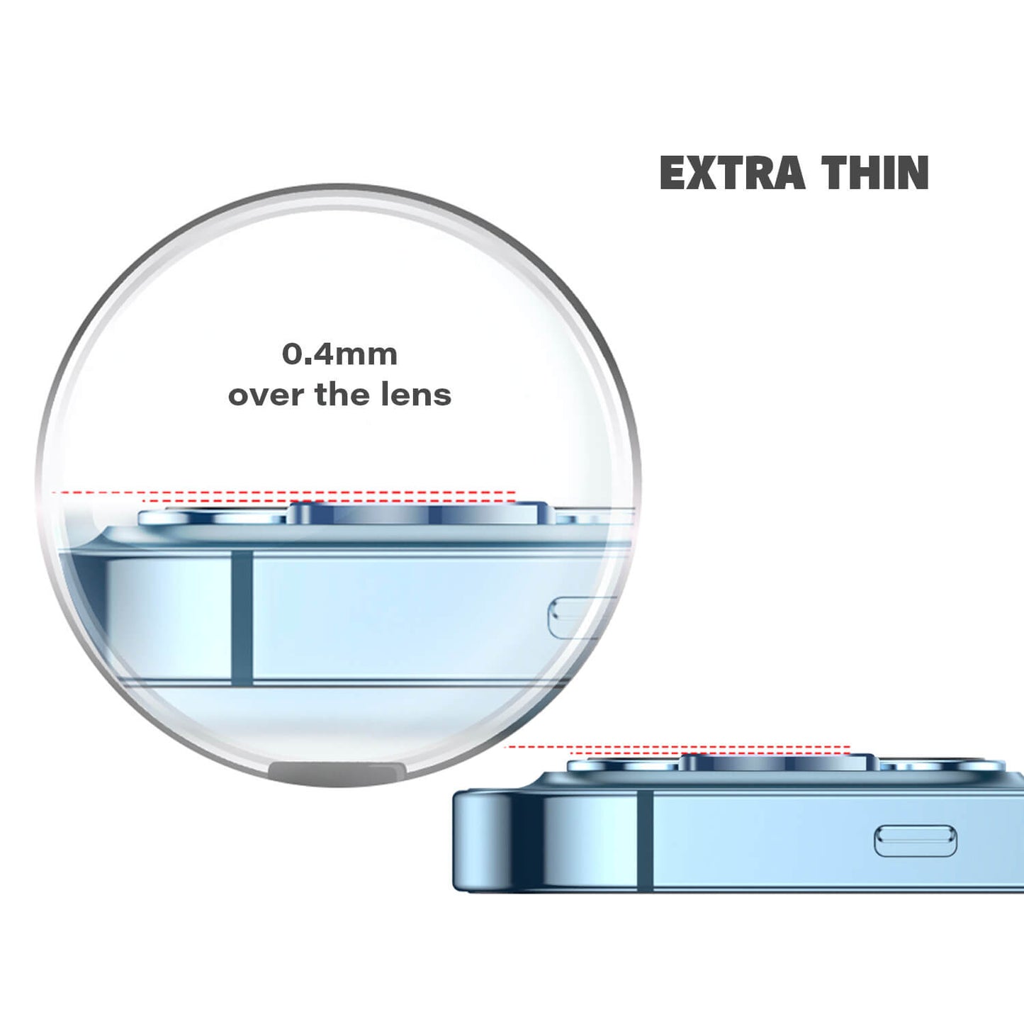 Tough On iPhone 11 Pro Max Rear Camera Glass Protector Grey