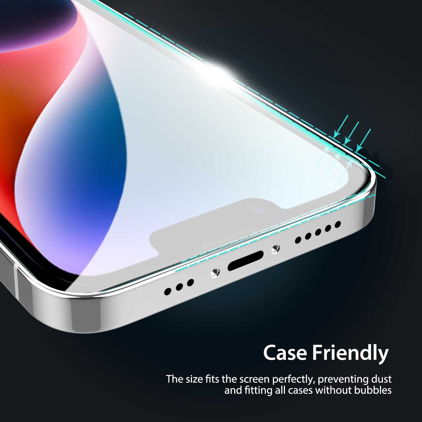 Tough On iPhone 14 Plus Double-strong Tempered Glass Screen Protector Clear