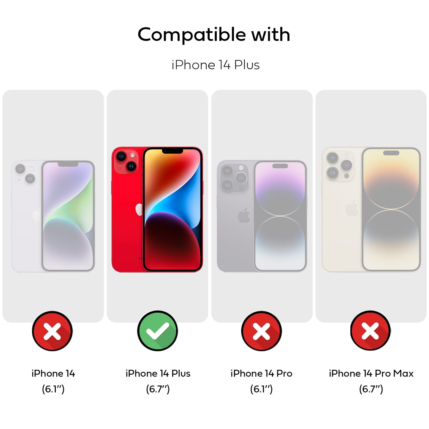 Tough On iPhone 14 Plus Clear Case with Magsafe