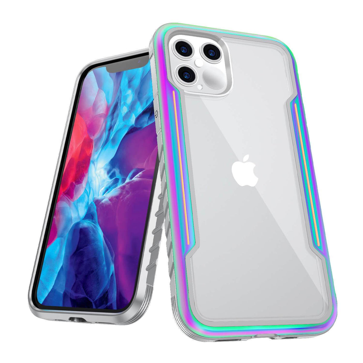 iPhone 12 / iPhone 12 Pro Case Tough On Iron Shield Iridescent