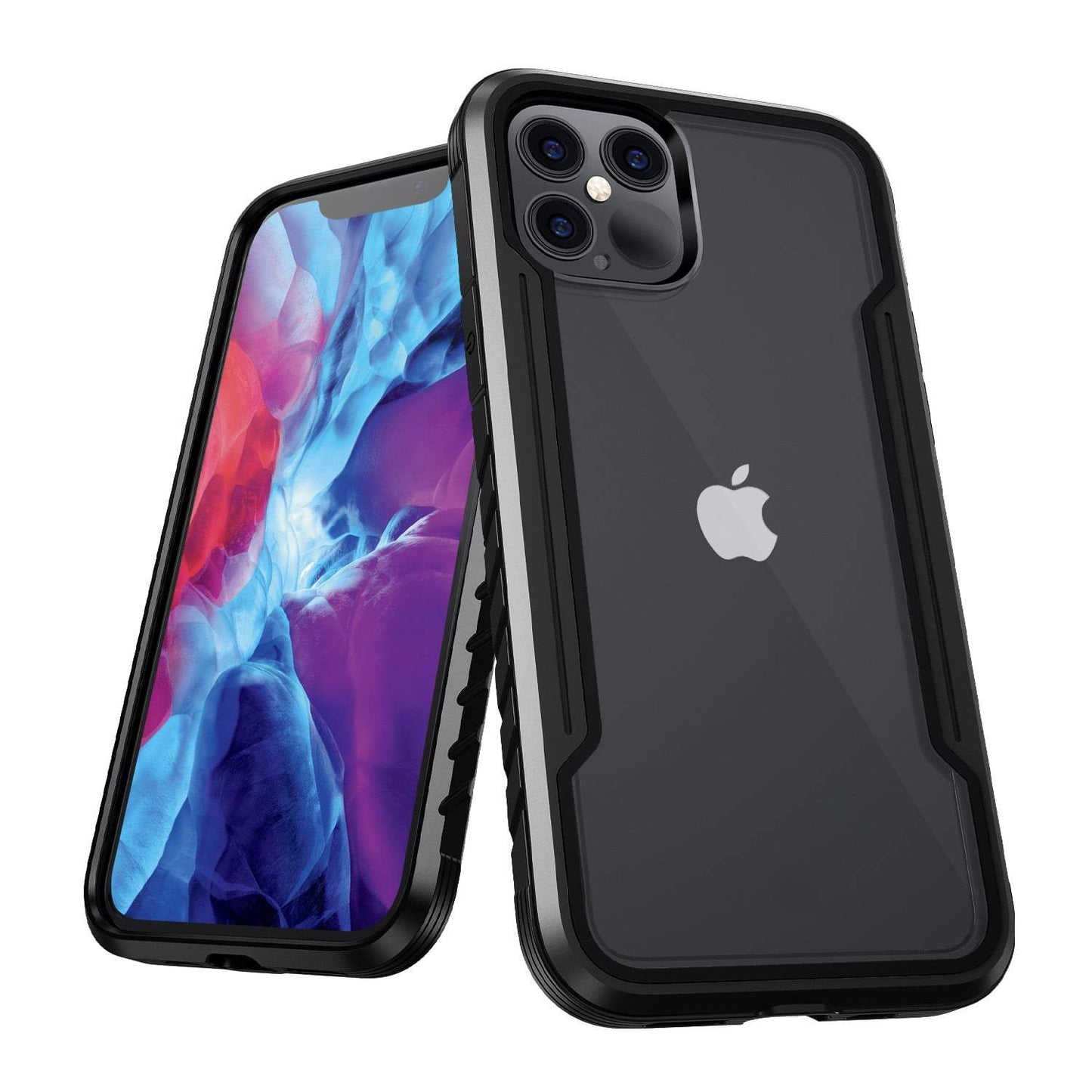iPhone 12 / iPhone 12 Pro Case Tough On Iron Shield Black