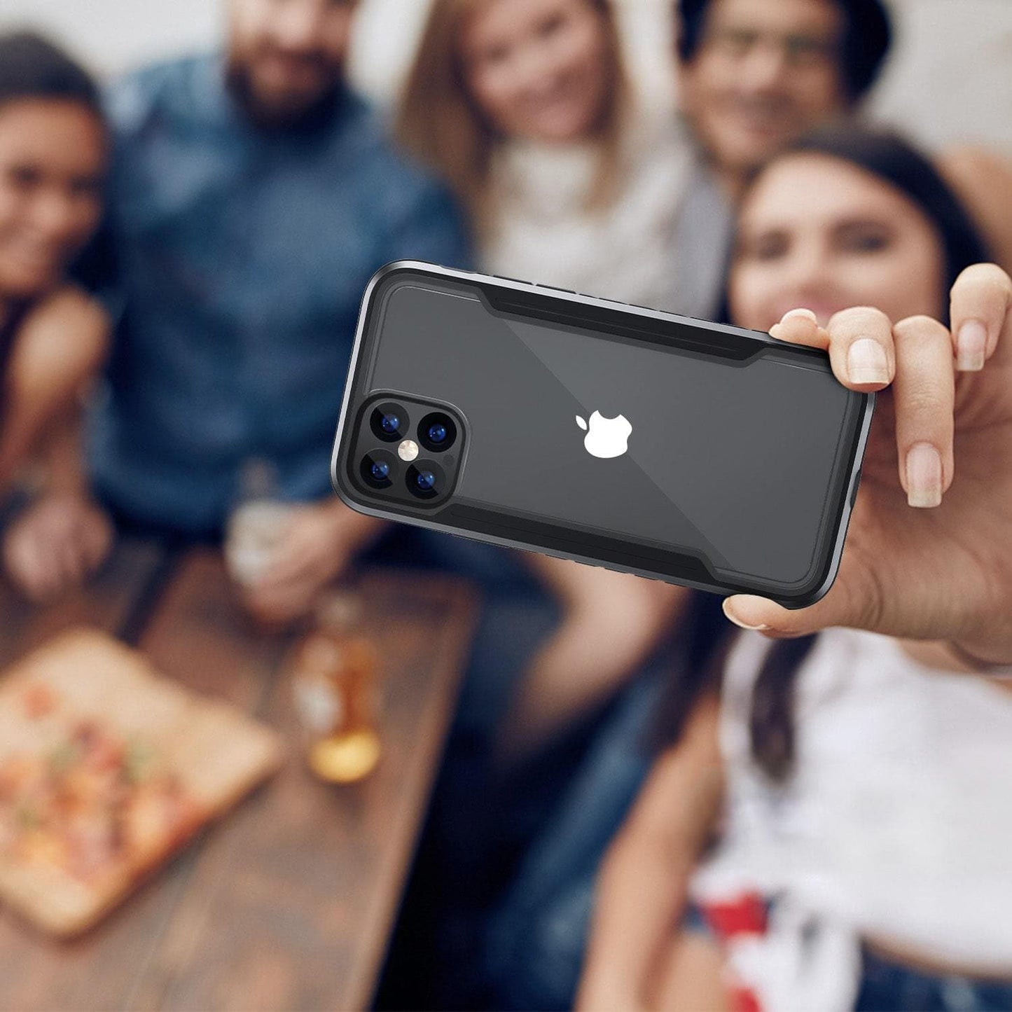 iPhone 12 / iPhone 12 Pro Case Tough On Iron Shield Black