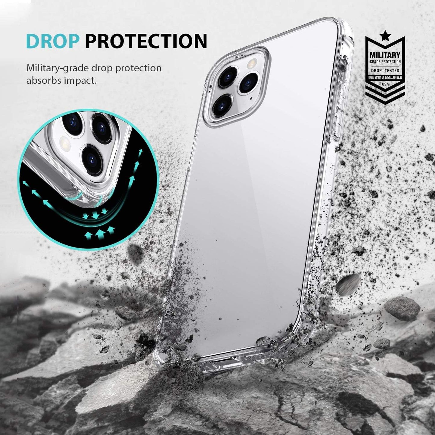 iPhone 12 / iPhone 12 Pro Case Tough On Tough TPU Clear