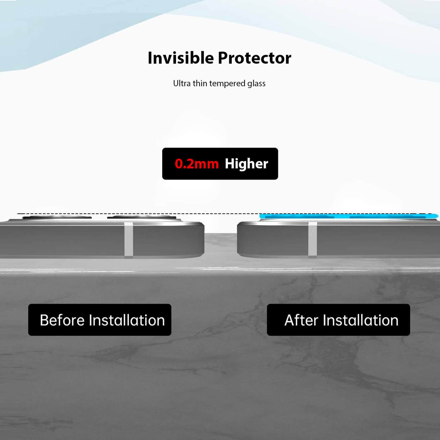 Tough On iPhone 13 Pro Rear Camera Protector Tempered Glass - Toughonstore