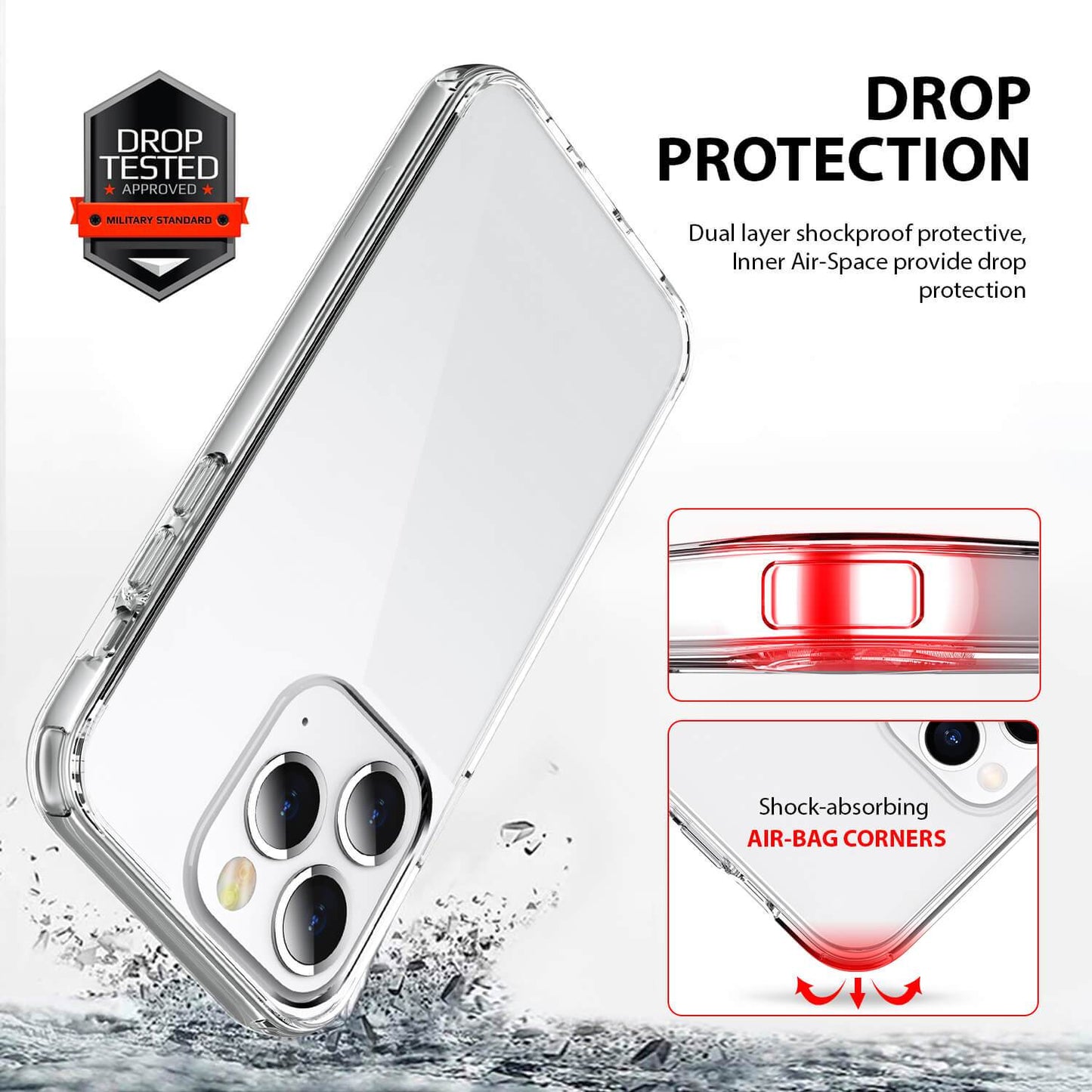 Tough On iPhone 13 Pro Case Air Clear - Toughonstore