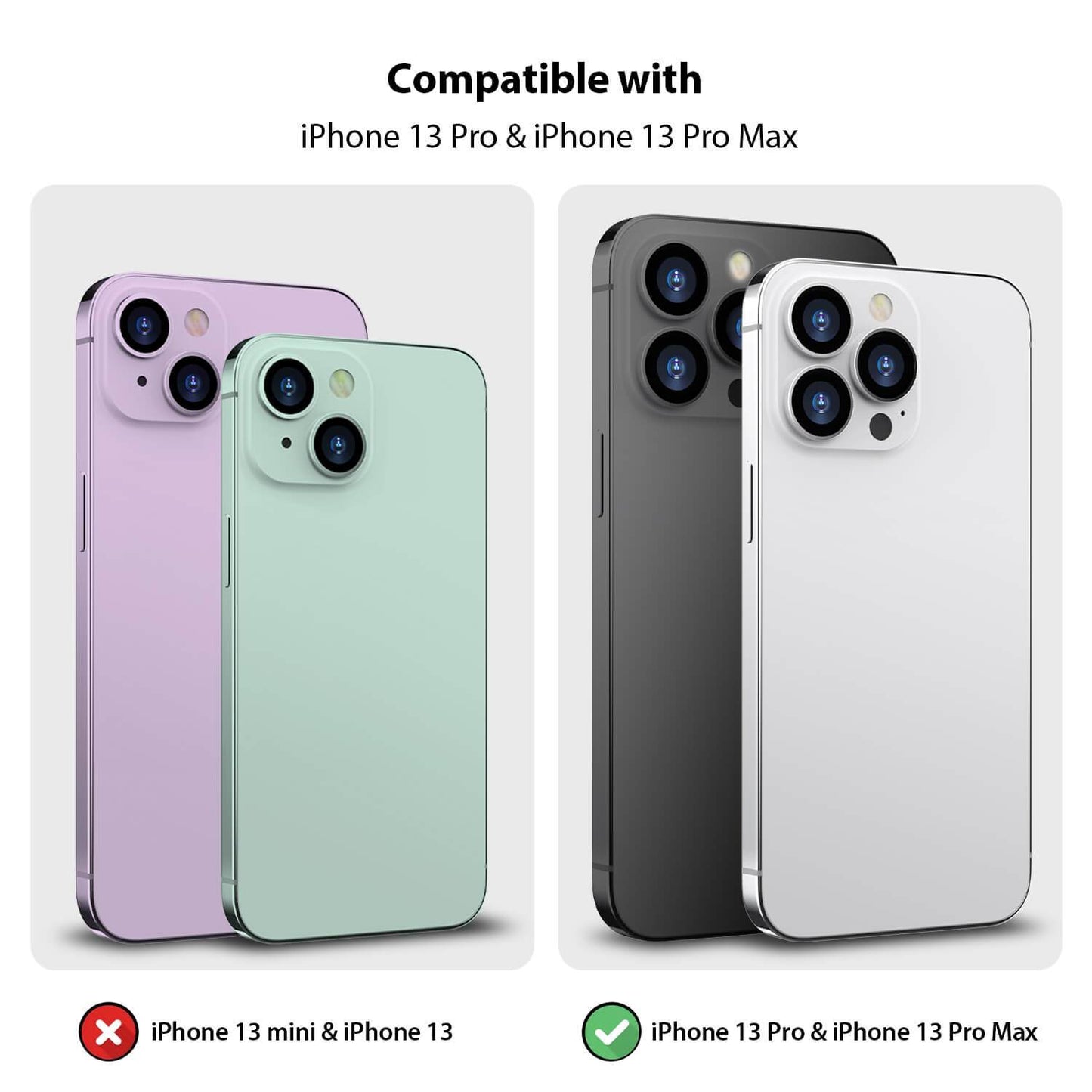 Tough On iPhone 13 Pro Rear Camera Protector Tempered Glass - Toughonstore