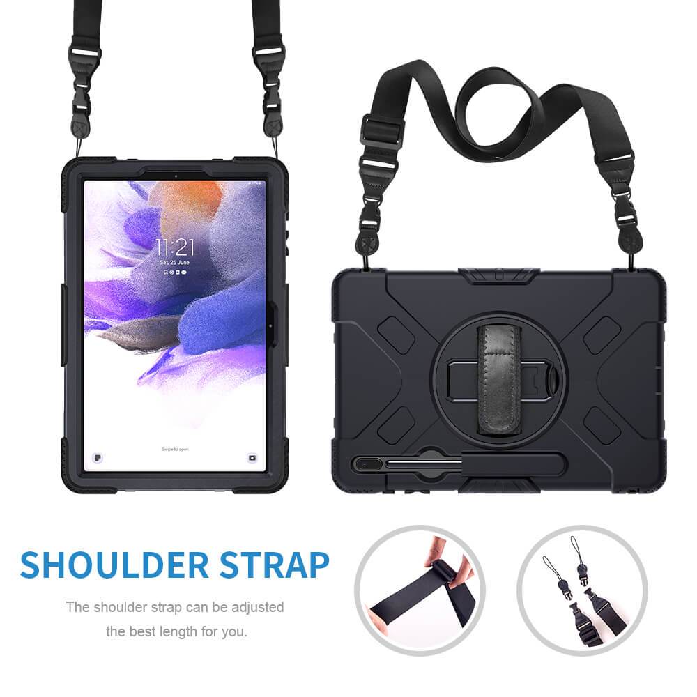 Tough on Samsung Galaxy Tab S7 FE Case Rugged Protection Black - Toughonstore