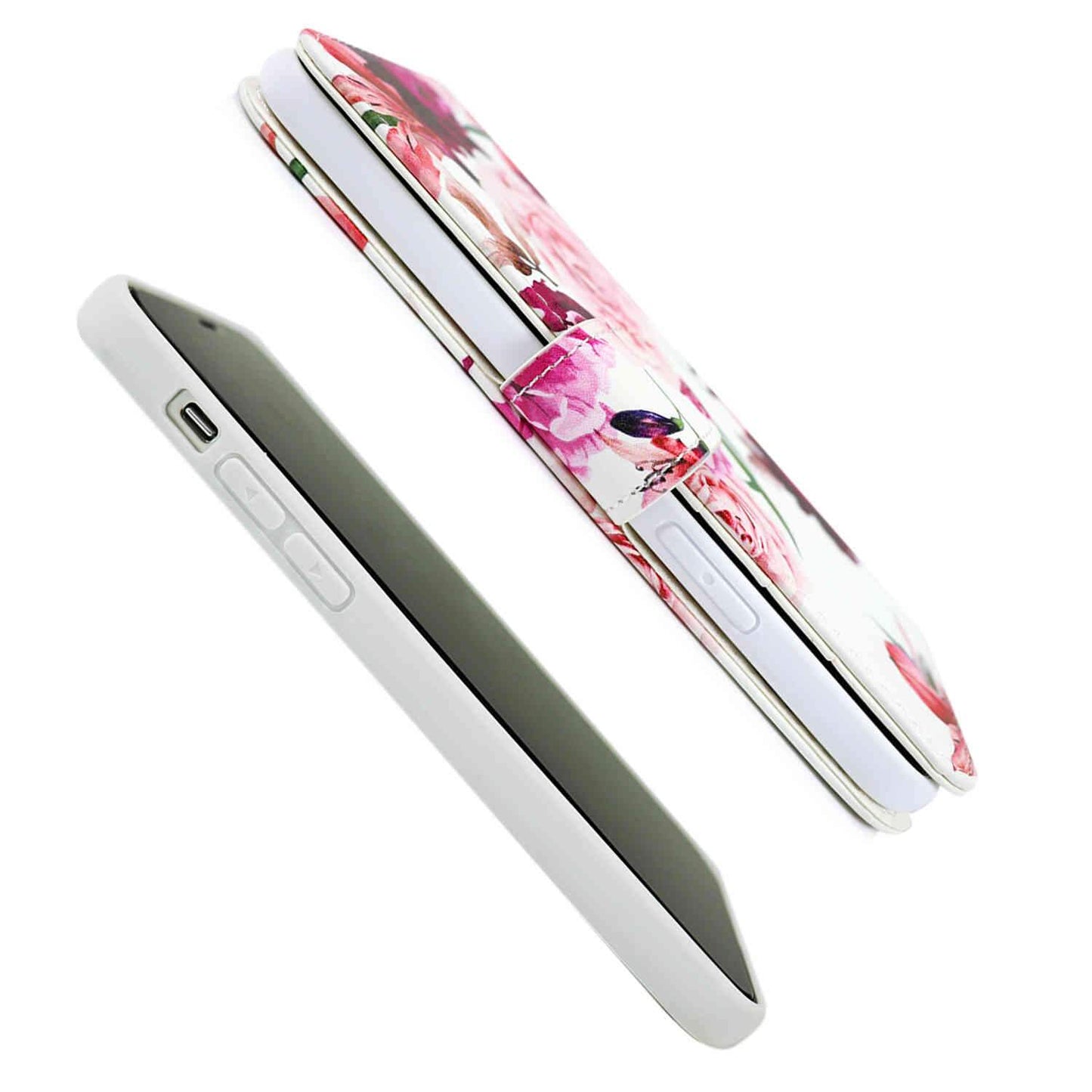 iPhone 12 / iPhone 12 Pro Case Tough On Detachable Leather Rose Flower