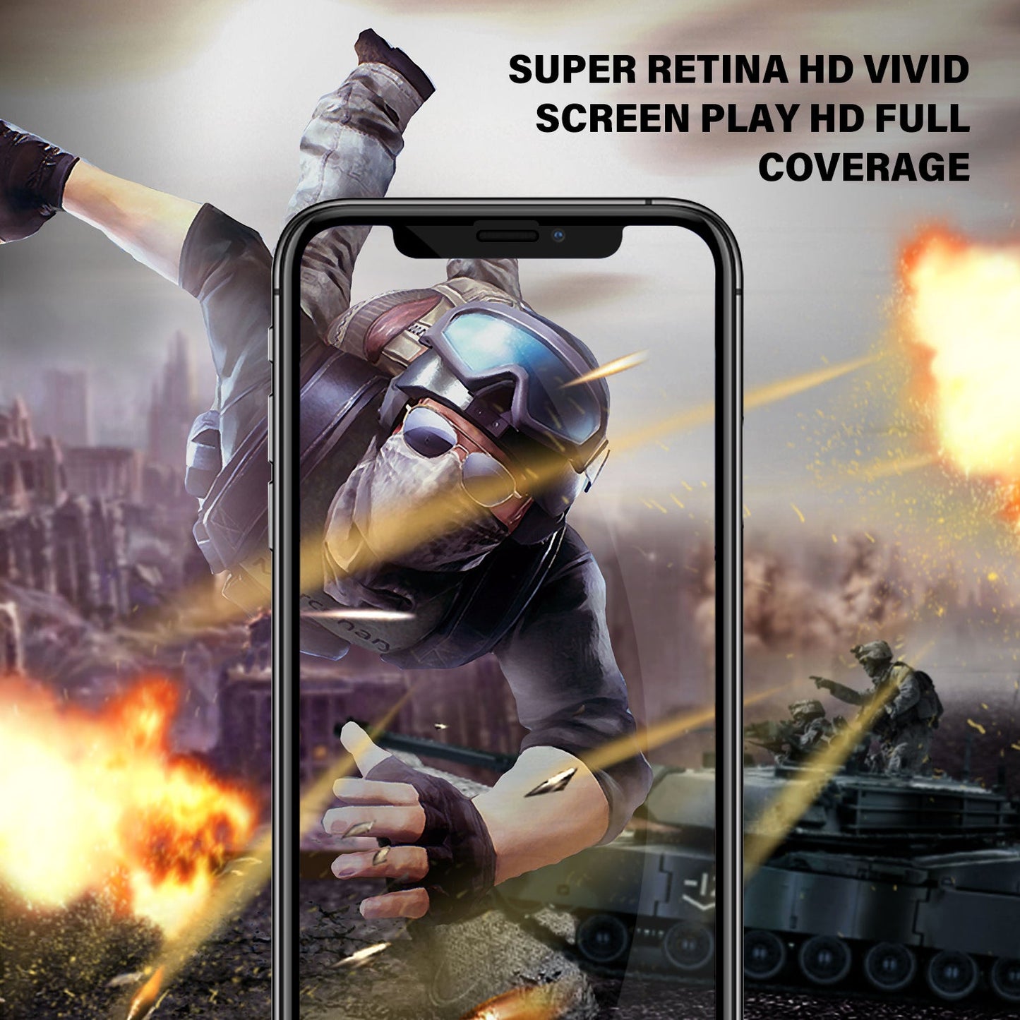 Tough on iPhone 11 Tempered Glass Screen Protector Antibacterial