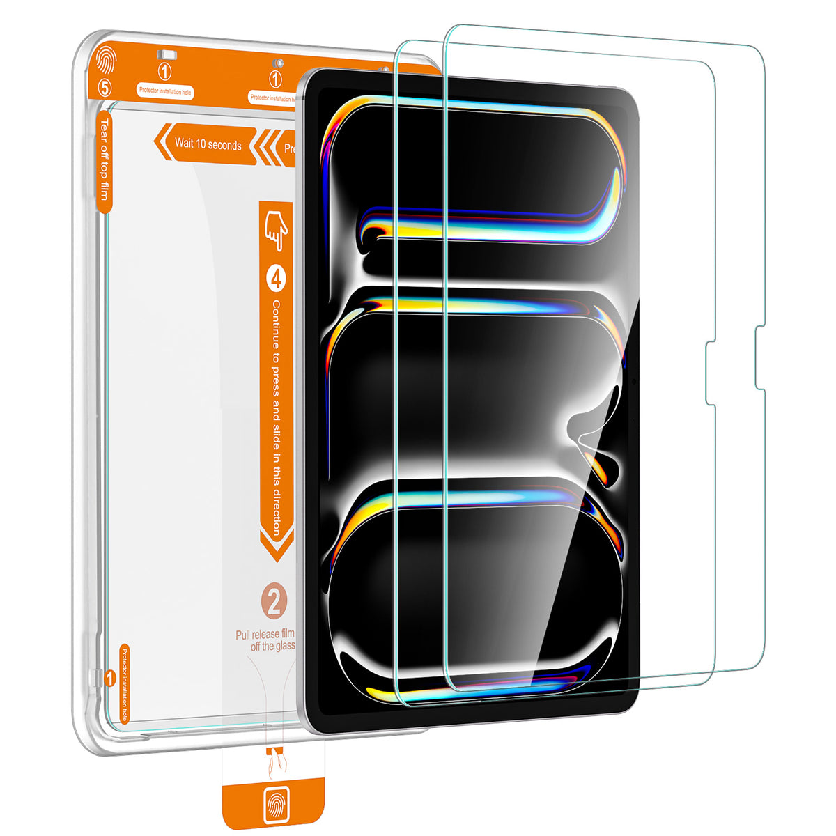Tough On iPad Screen Protector Tempered Glass 2 Pack