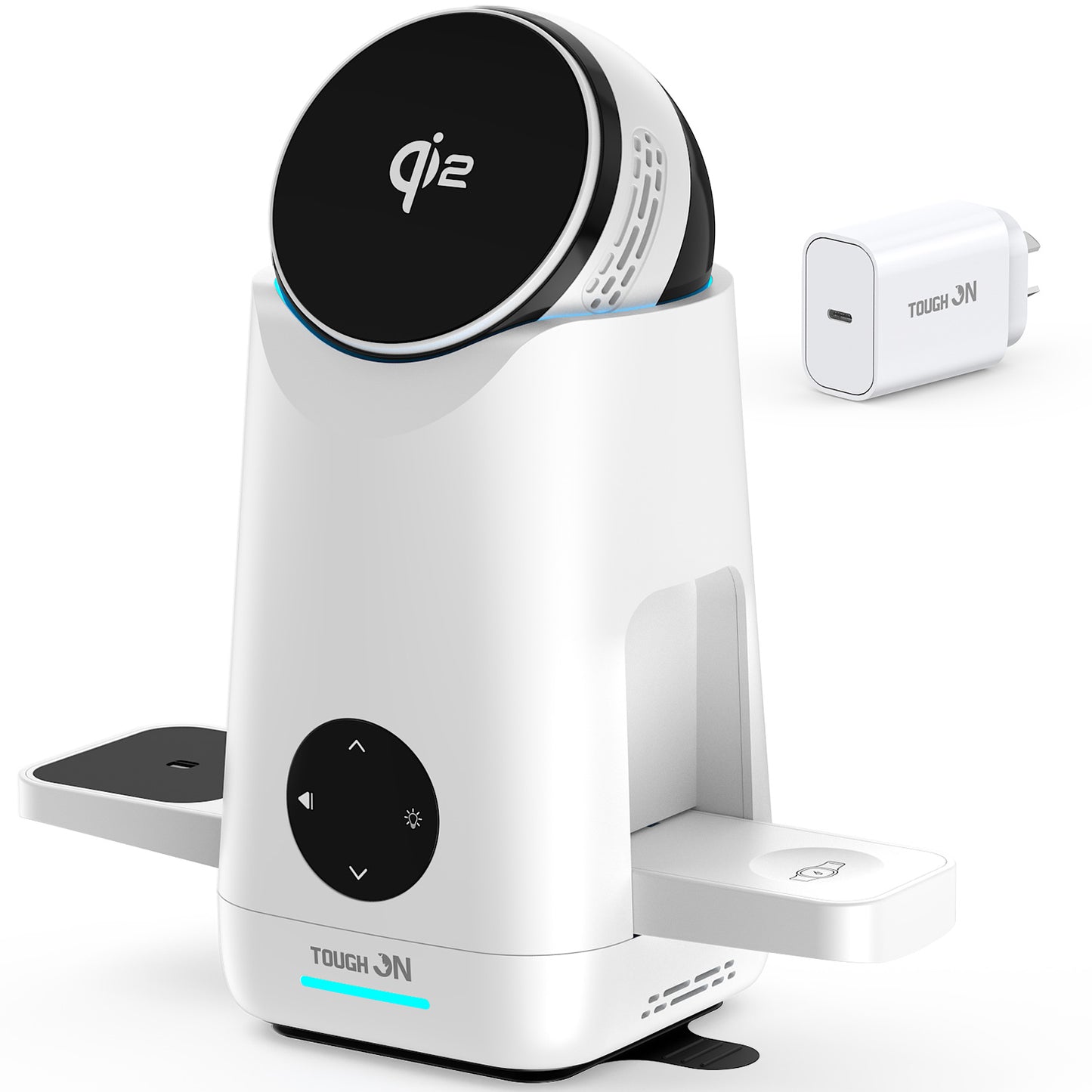 Tough On MagMax Qi2 3-in-1 Wireless Charger with Smart Infrared Sensor Rotation