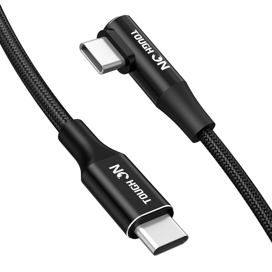 Tough On USB C to USB C Charger Cable 100W Right Angle Type C Fast Charging Cable 1M