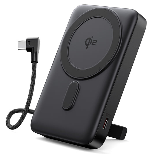 Tough On MagSafe Power Bank Qi2 10000mAh Built-in Cable and Stand