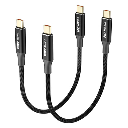 Tough On 240W USB-C Cable 2 Pack PD 3.1 Fast Charging Nylon Braided