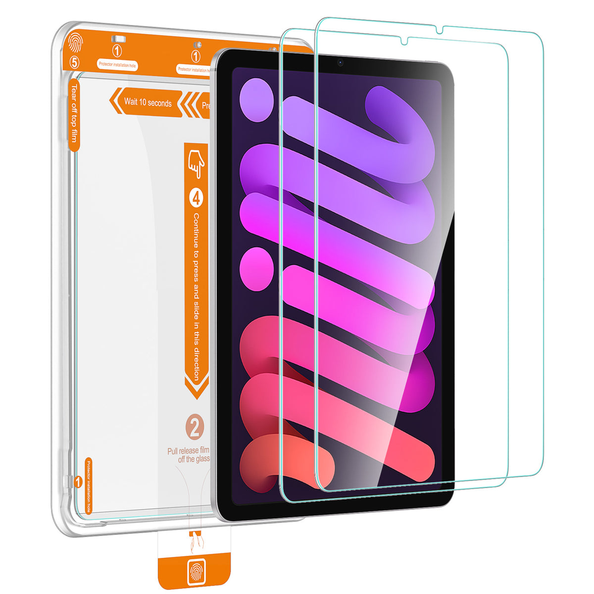 Tough On iPad Screen Protector Tempered Glass 2 Pack