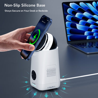 MagMax 3-in-1 Qi2 15W Wireless Charging Station for Apple and Samsung Devices