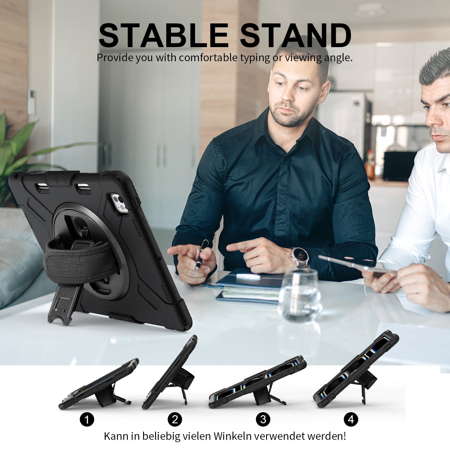 Rugged Heavy Duty Stand Case For IPad 2/3/4/5/6/7/8th Gen, IPad Air, IPad Mini - Shockproof & Kickstand