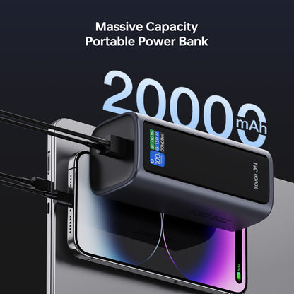 Tough On Laptop Power Bank 130W 20000mAh with Retractable Cable and Stand