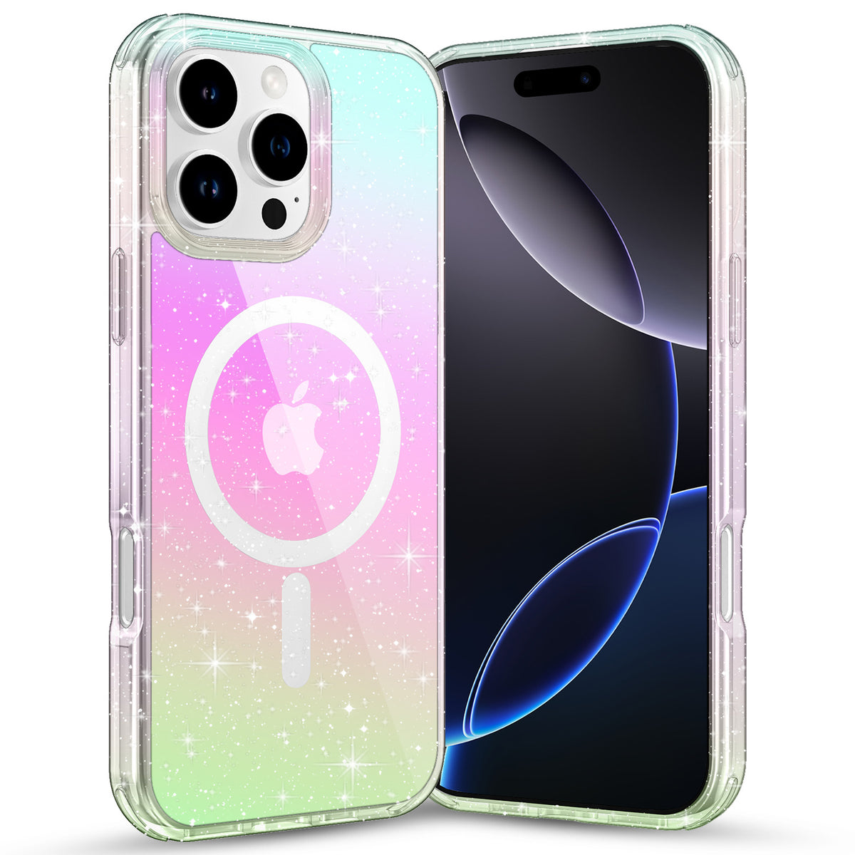Tough On Anti-Yellowing Glitter Iridescent Case with MagSafe for iPhone